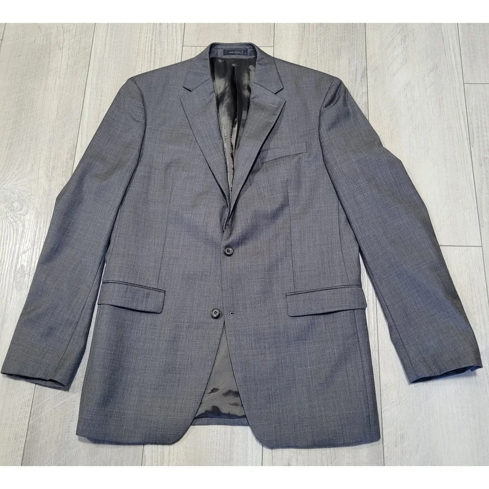Lauren Ralph Lauren Sport Coat Mens 42 XL Long Sleeve Wool Blazer Charcoal Twill